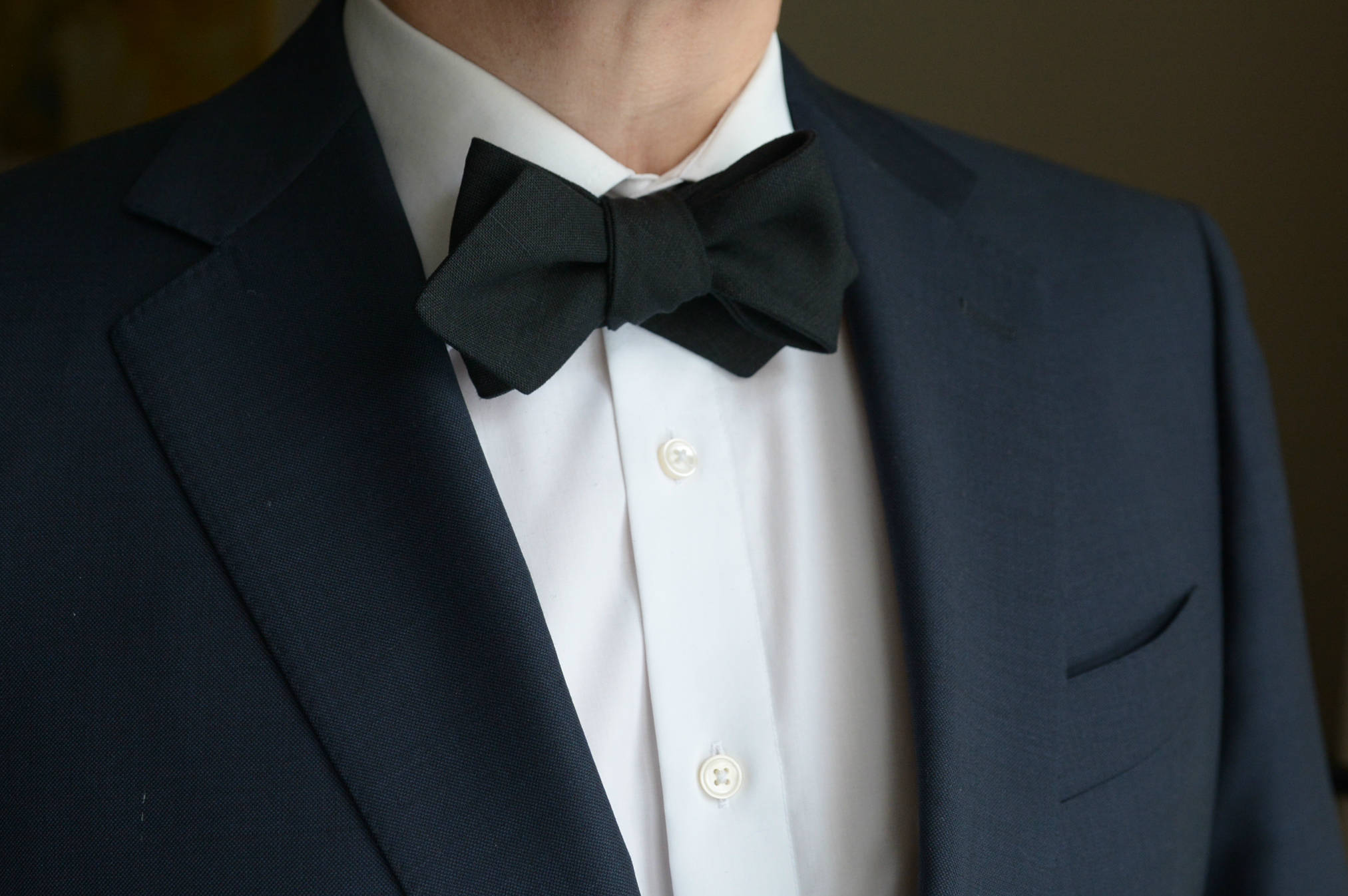 thumbnail image 2 of 100% Formal Silk Self-Tie Bow Tie - Classic Black For Weddings & Black Tie Events 2 of 14