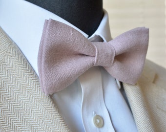 Dusk, Lavender Haze Linen Men Bow ties for Wedding - Groom, Groomsmen Bowties matching David's Bridal