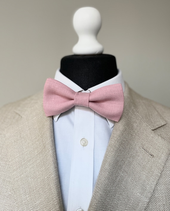 Rose Herringbone Kids Bow Tie Rose Herringbone Kids Bow Tie