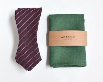 Solid Green Lightweight Linen Pocket Square - Formal men's wear accessories