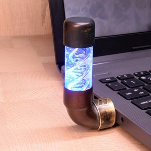 Clé USB Steampunk - ADN extraterrestre incliné - USB 3.0 - 16 Go/32 Go/64 Go/128 Go - Cadeau pour lui - Cadeau d'anniversaire