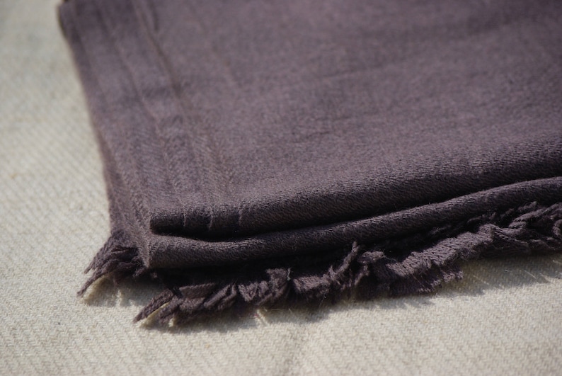 Plain pure merino khadi shawl image 6