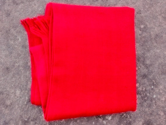 Red Khadi Shawl - Etsy