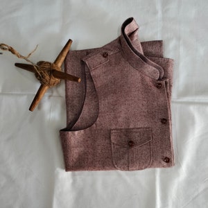 Mens vintage hunting winter wool waistcoat