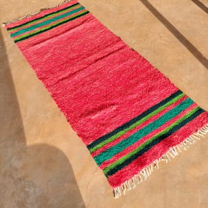 Unique handwoven red up cycled floor mat/rug/durry