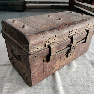 Farmhouse Antique 1800s Immigrant Chest or Blanket Trunk