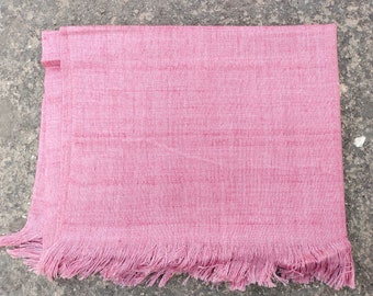 PINK PLAIN wool scarf