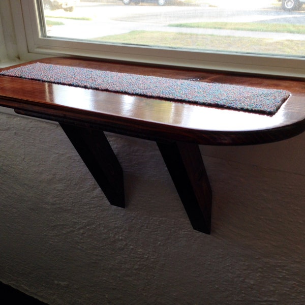 Perfect Perch Cat Window Seat Bed Bench Scratching pad wooden Red Oak in Color