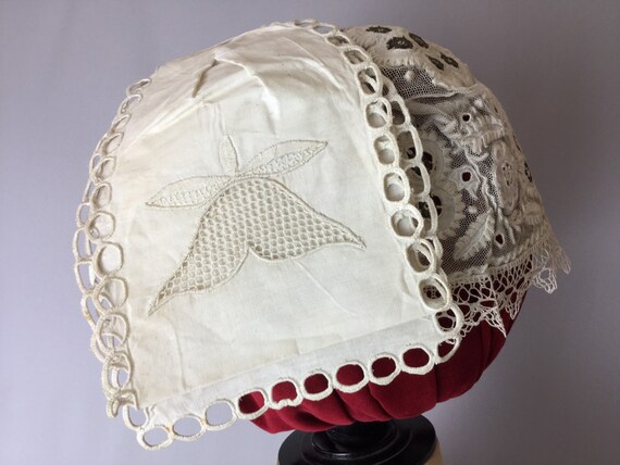 Hungarian Folk Costume Bonnet, Antique Bonnet, 19t