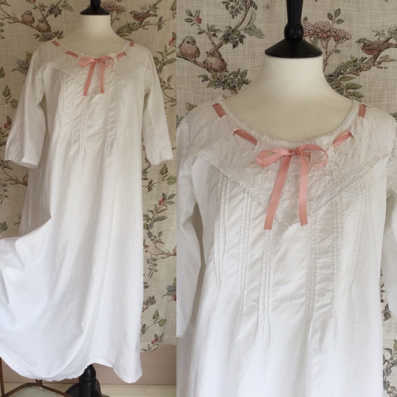 Edwardian Nightgown, Edwardian Nightdress, Antique