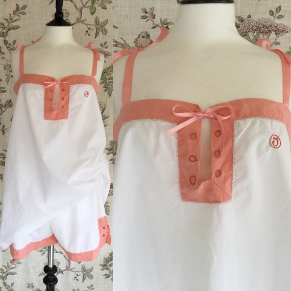 1920s Chemise and Tap Pants Set, 1920s Pyjamas, Mo