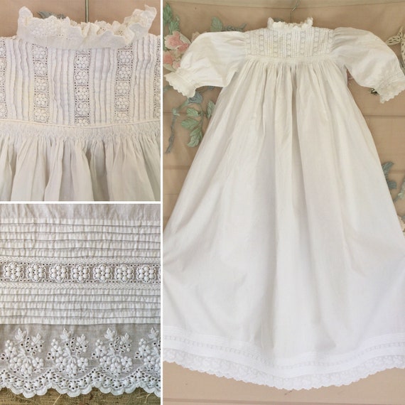 Antique Christening Gown, Victorian Christening Go