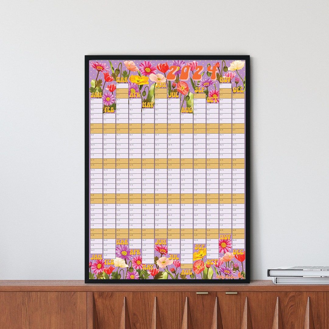 2024 Wall Planner Year Planner Calendar Assignment Tracker Office ...