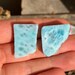 2pc Top Quality 18g Larimar Crystal Slab Set - Dominican Republic - Item:LAR18035