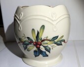 Vintage 3.25 1995 Lenox Collectible Porcelain Christmas Candleholder Winter Greetings by Catherine McClung - USA - Item VC19012
