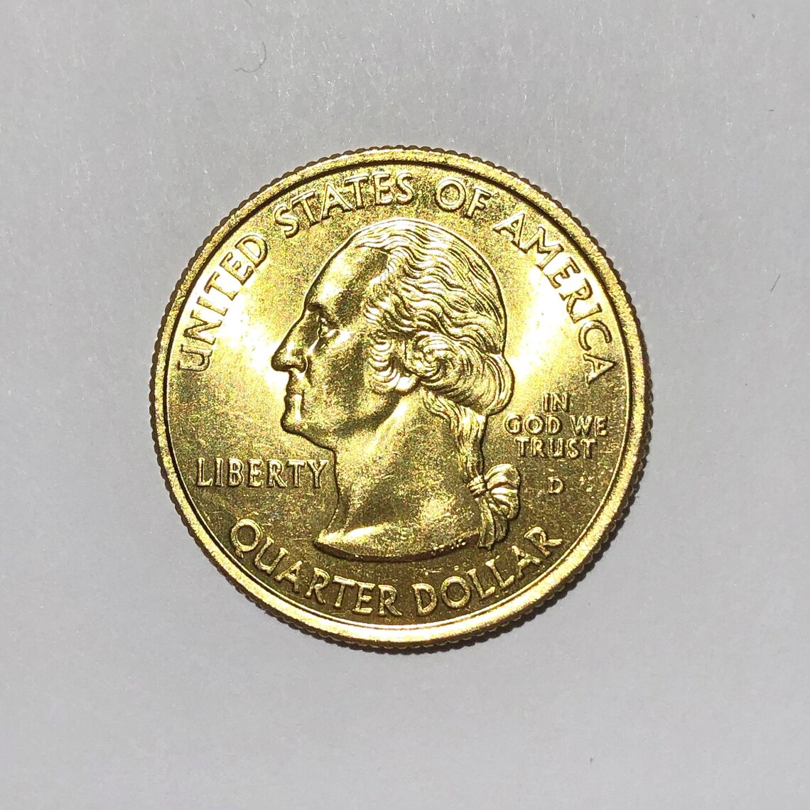 2004 D Electroplated State Quarter Gold Plated Iowa State Etsy