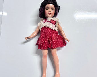Antique Children’s Doll 1950s 14” Collectible Vintage Functional Doll Made in the USA