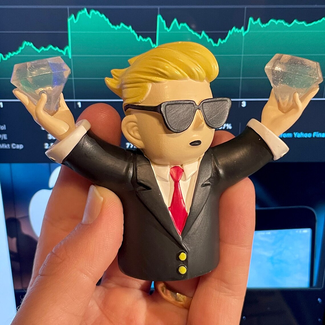 Wall Street Bets Reddit Diamond Hands Resin Figurine Etsy