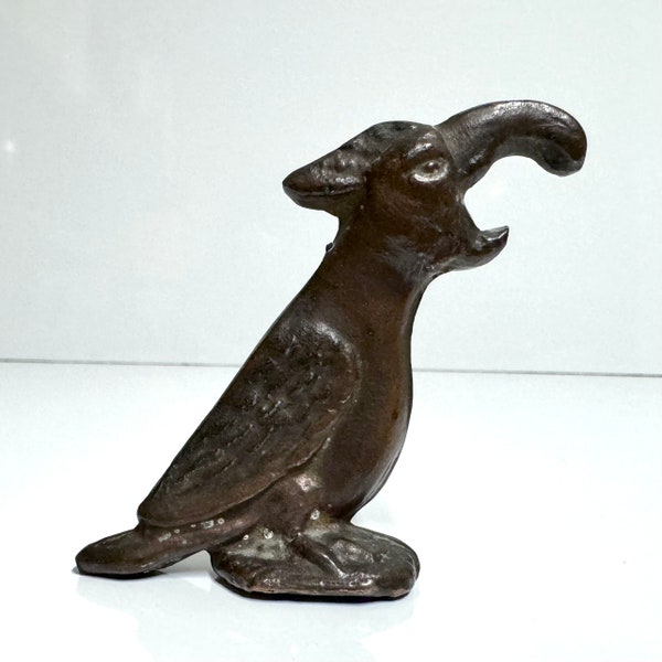 Rare 4.2” Vintage Bronze Parrot Bottle Opener Antique Bar or Desk Bird Paperweight Collectible Barware Made in USA