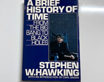 A Brief History of Time - From the Big Bang to Black Holes Book by Stephen Hawking Vintage 1988 Hardcover First Edition First Printing
