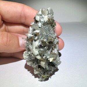 Rare 2.6” New Mexico Chalcopyrite With Quartz & Dogtooth Calcite ...