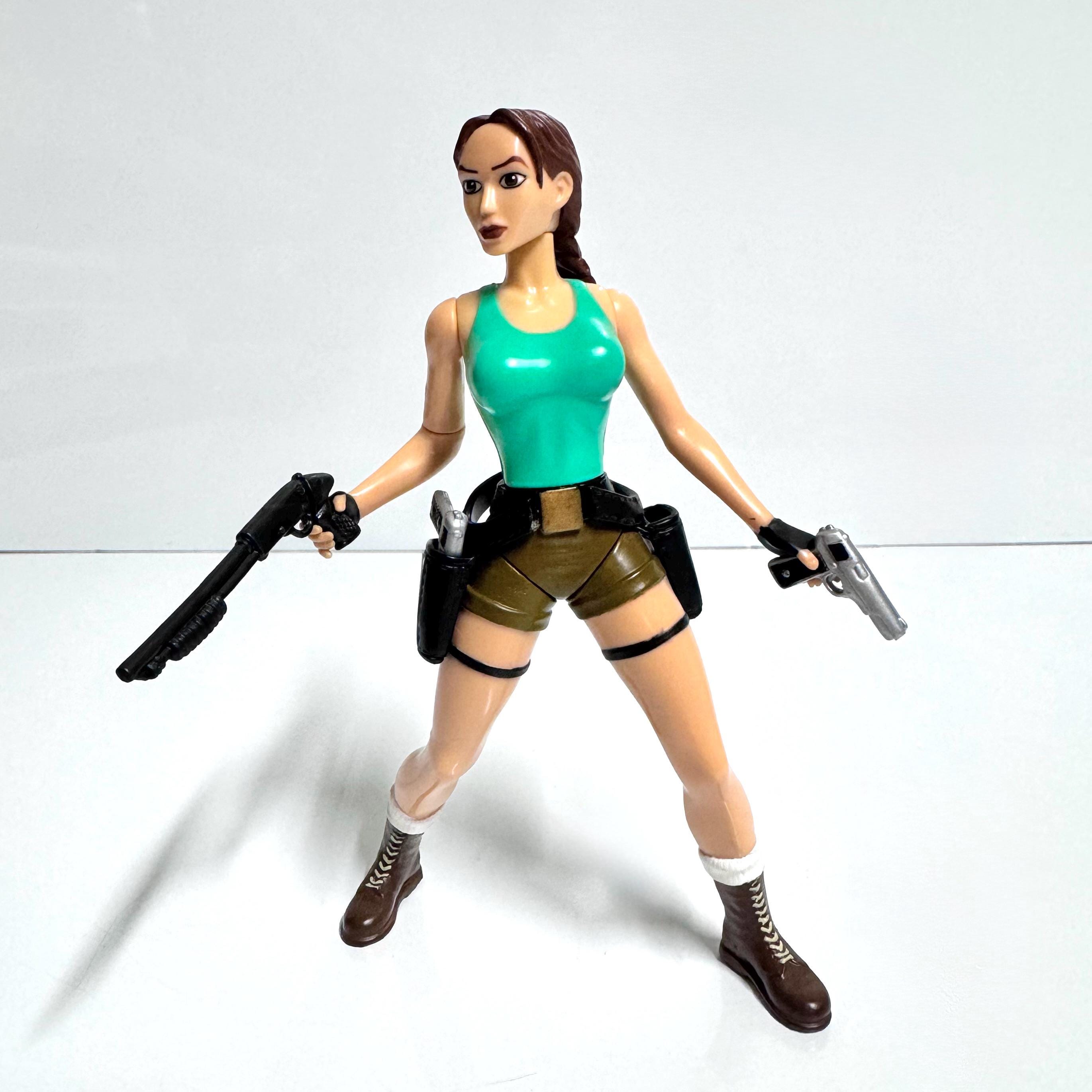 Vintage 6” Lara Croft Tomb Raider Action Figure With Gun Belt