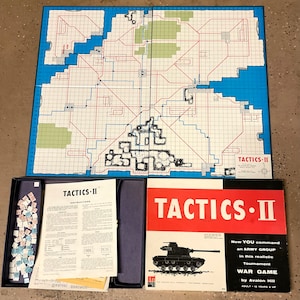 Vintage 1961 Tactics 2 Realistic War Board Game Collectible Avalon Hill Company Antique Tactical Tank Game