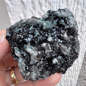 Libethenite on matrix Crystal Cluster 2.2” 111g Mineral Specimen - M'sesa Mine, Kambove District, Haut-Katanga, Congo - Item:Q26091