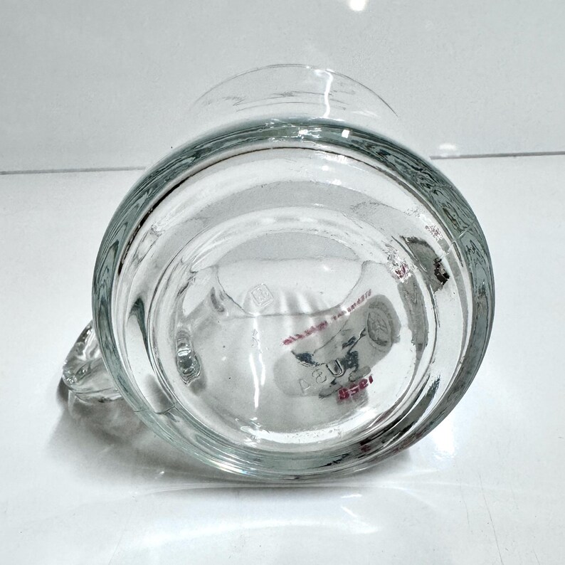 Vintage Mickey Mouse Glass Mug 3.5” Collectible Steamboat Willie Walt Disney Productions Cup Made in the USA image 5