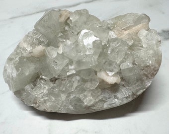 Rare 6.4” Large Apophyllite with Stilbite Crystal Cluster Centerpiece 2.75lb Mineral Specimen - Jalgaon, India - Item:AP24054