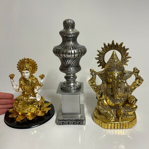 3pc Lot Vintage Paradigm Exclusives Secret Hidden Stash, Metal Ganesha, Buddha Collectible Set Made in India