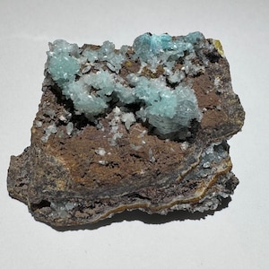 Rare 1.6” Gem Blue Smithsonite w/ Hemimorphite Crystal Cluster 23g Mineral Specimen - San Antonio Mine, Chihuahua, Mexico - Item:SM23046