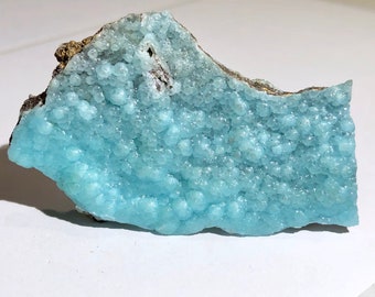 Rare 2.4” Museum Quality Blue Botryoidal Hemimorphite Crystal Cluster 23g Mineral Specimen - Wenshan, China - Item:H19012