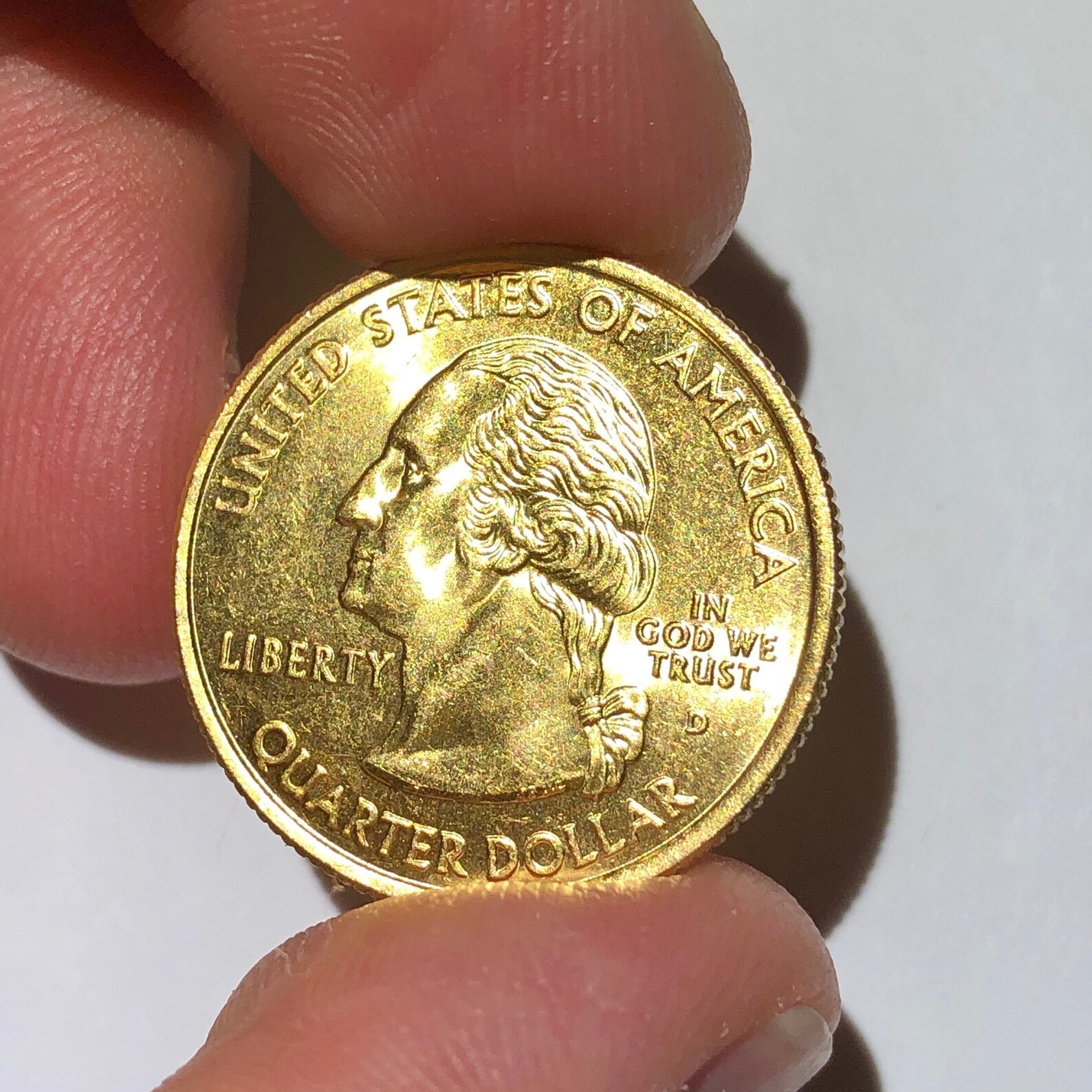 2004 D Electroplated State Quarter Gold Plated Iowa State Etsy