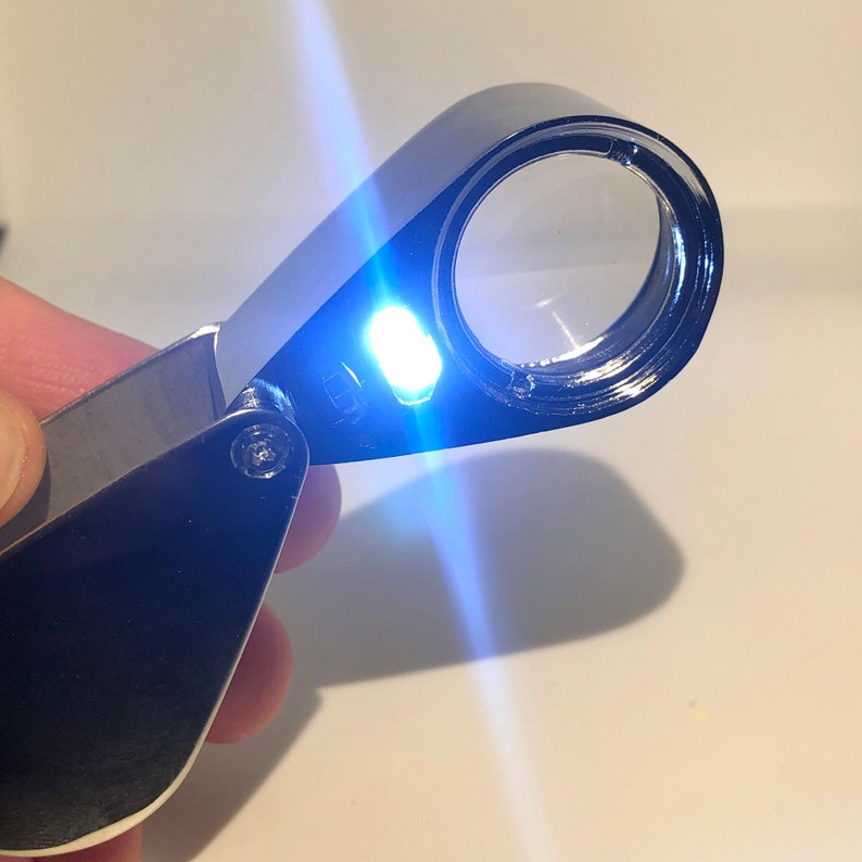 30x Jewelers Eye Loupe Quality LED Magnifier Sturdy Metal Etsy