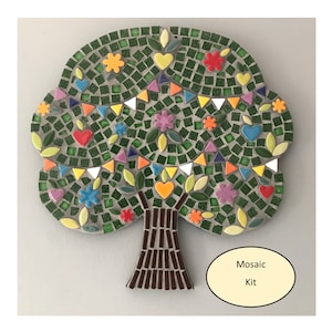 KIT Make Your own Mosaic Bunting Tree, age 10yrs + with adult supervision