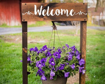 Hanging Basket Wooden Stand