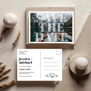 Modèle réservez votre date, mariage en plein air, mariage lointain, faire-part de mariage, carte postale réservez votre date, mariage à faire soi-même, faire-part de mariage