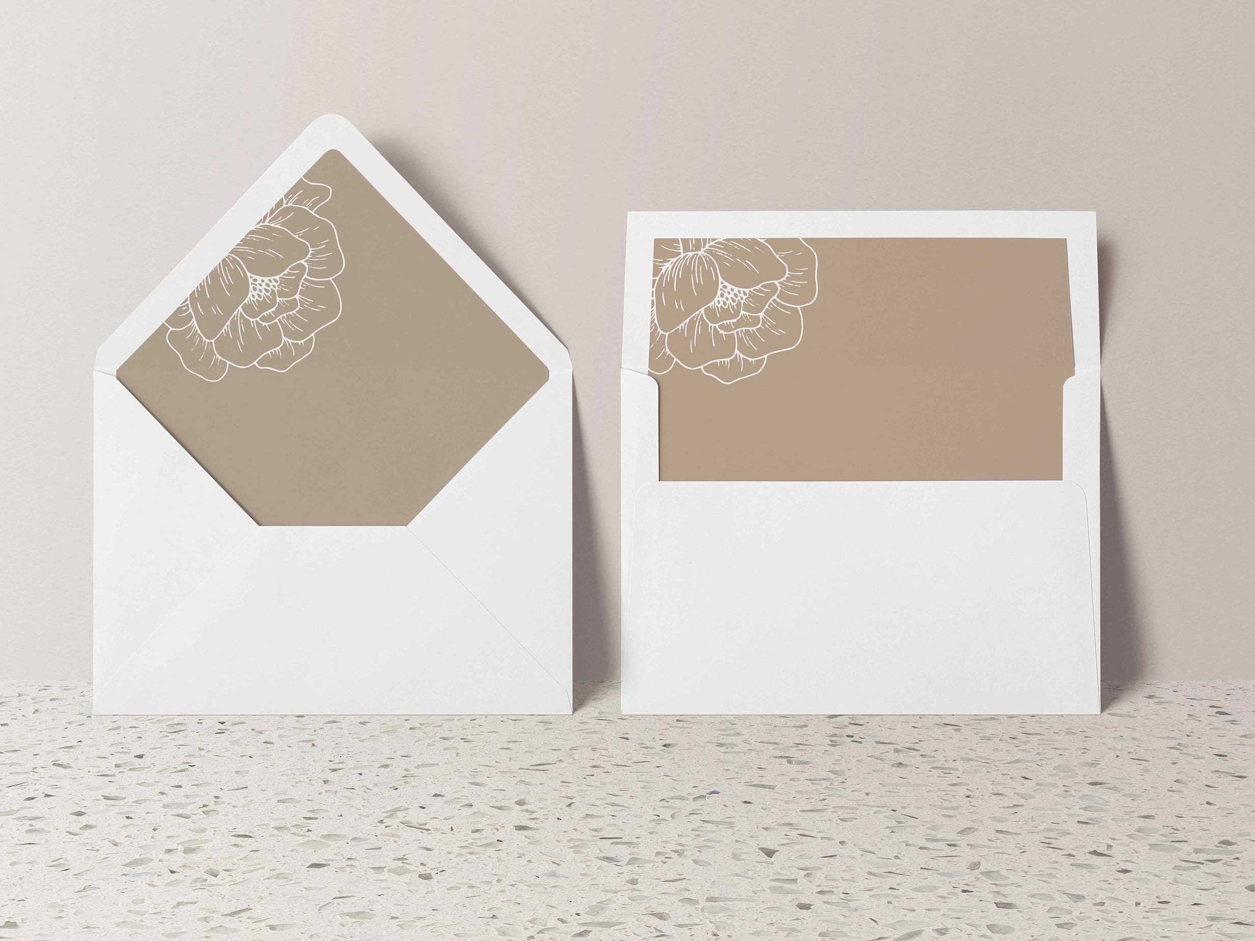 Editable Floral Envelope Liner Template A7 A1 A2 Custom Etsy Ireland