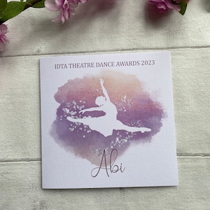 Personalisierte Ballett-Geburtstagskarte, Theaterhandwerk, modern, Ballerina, viel Glück, Tänzer-Tutu-Darsteller, Prüfung, Show, Tochter, Schwester, Nichte