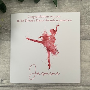 Tarjeta de cumpleaños de ballet personalizada, bailarinas bailarinas, buena suerte, bailarina tutú, examen, espectáculo, tarjeta de hija, tarjeta de sobrina, hermana