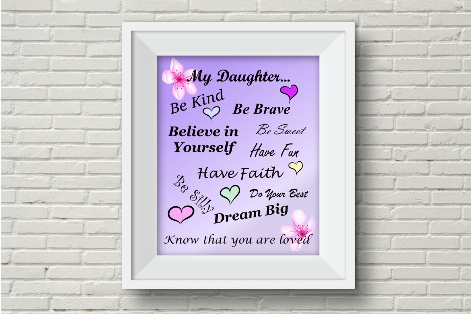Daughter Wall Artdaughter Printablegirl Wall Artgirl's Etsy