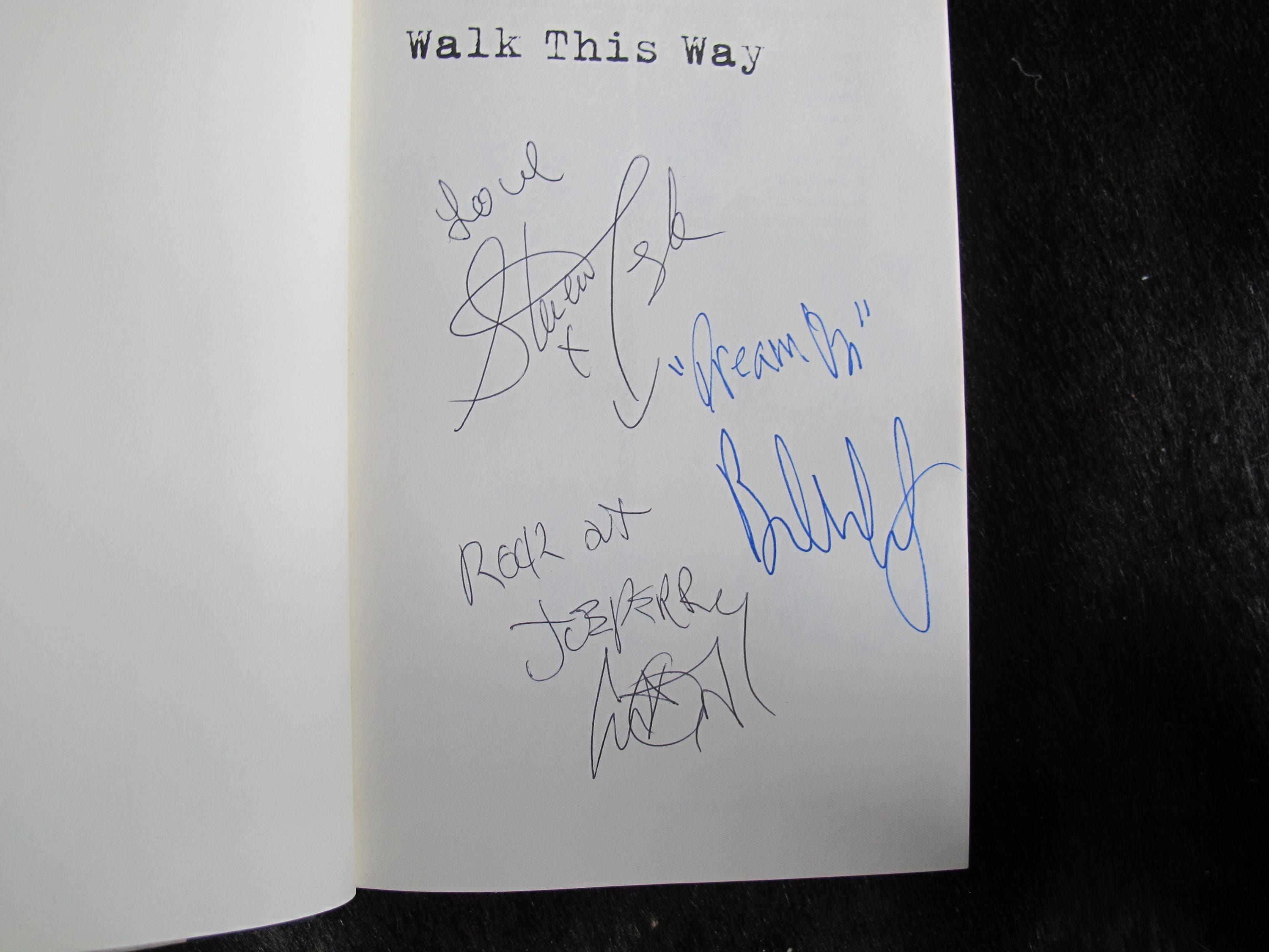 エアロスミス 直筆サイン入り X 3 スティーブン タイラー ジョー