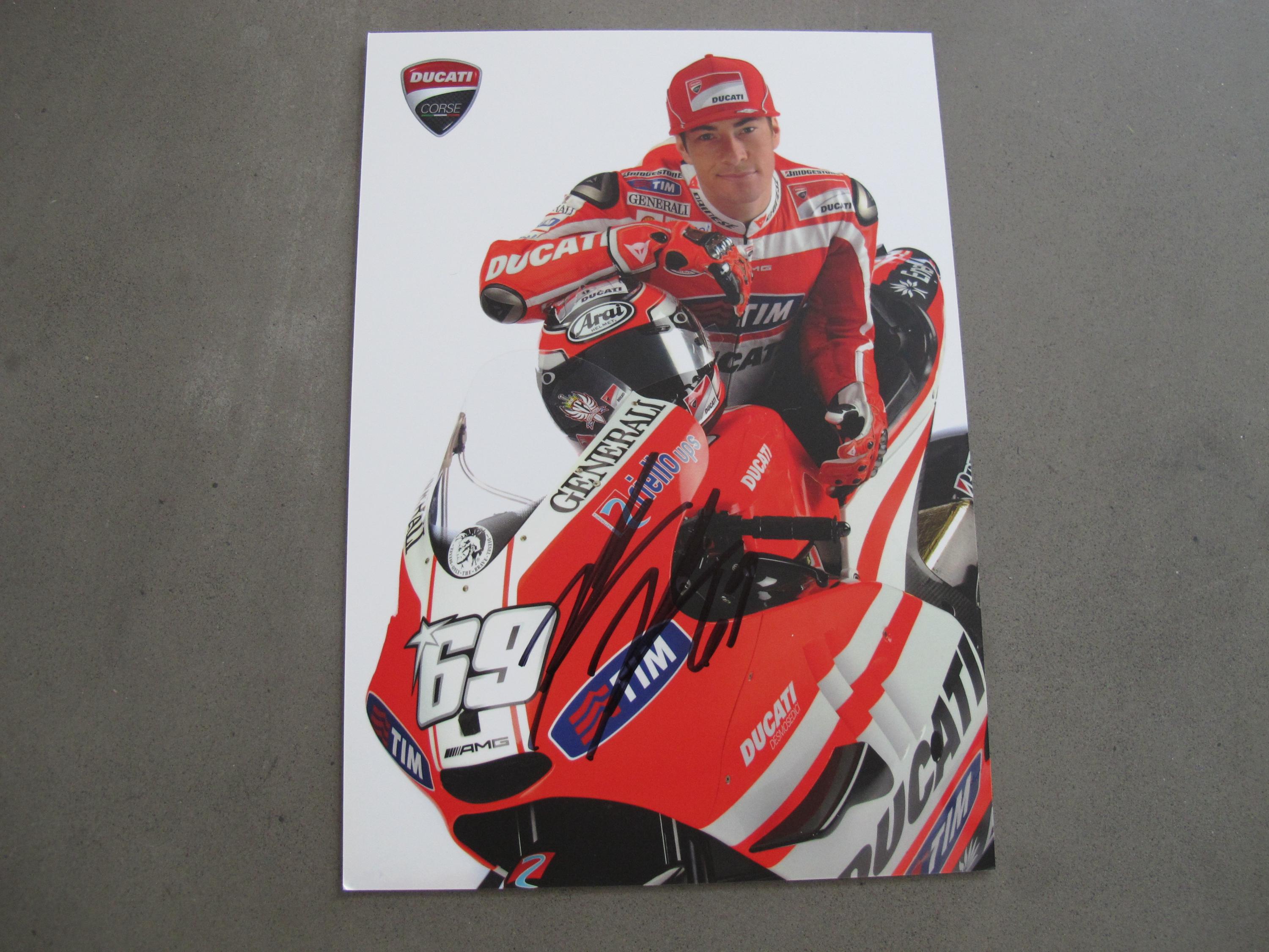 Nicky Hayden HAND SIGNED Motto GP Promotional Ducati Corse Card