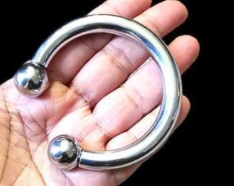 Hoefijzer barbell armband, extreme piercing barbell, grote hoefijzer barbell