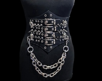 Spike belt, Goth Spiked belt,corset belt