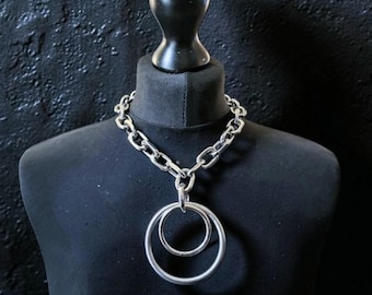 Collar de cadena, gargantilla de cadena gruesa, gargantilla gótica