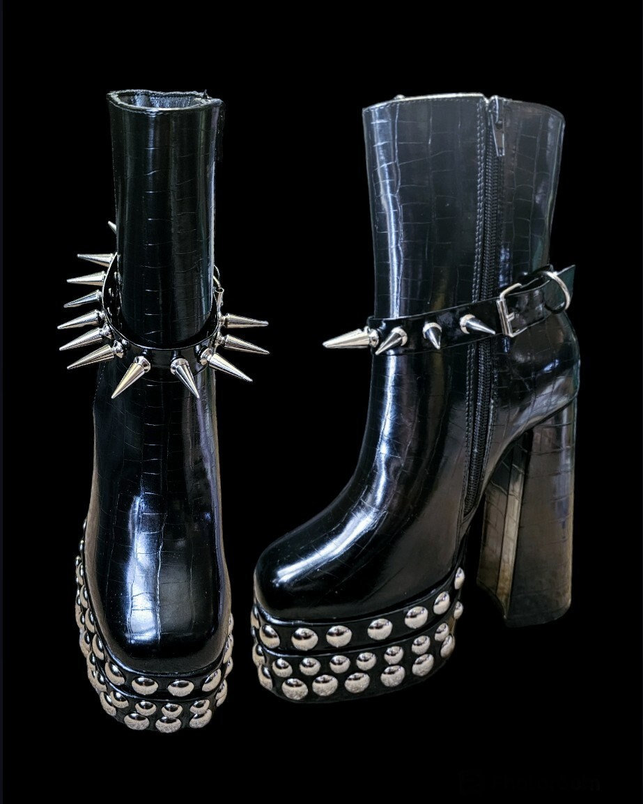 Spiked Platform Boots