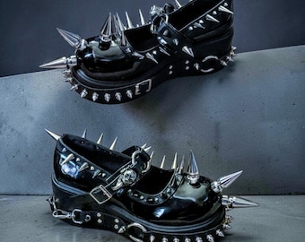 Botas góticas / zapatos de plataforma punk / zapatos góticos unisex con pinchos