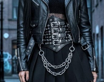 Spike Belt, Goth Spiked Belt,corset Belt - Etsy display picture 1